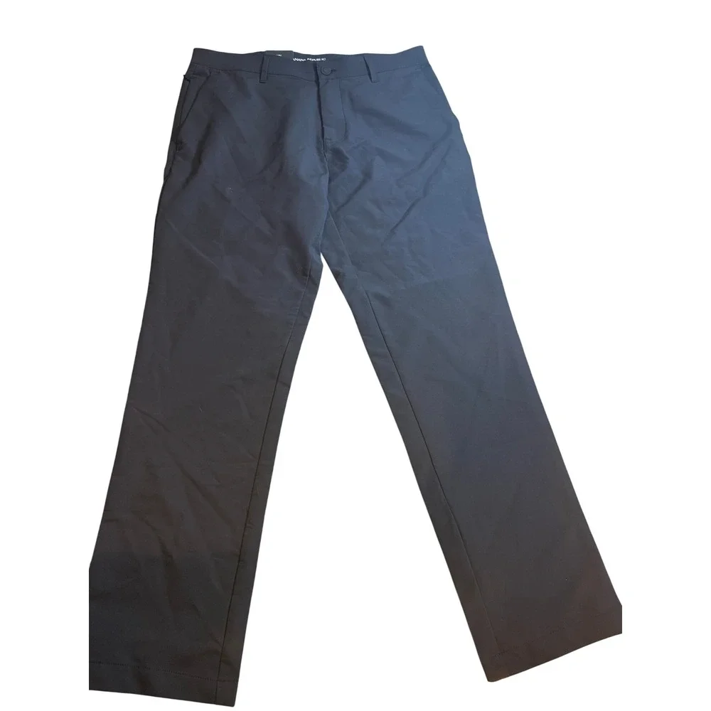 Banana Republic Mens Flat Front Pants Black 32x30 Straight Leg 1557516 NWT